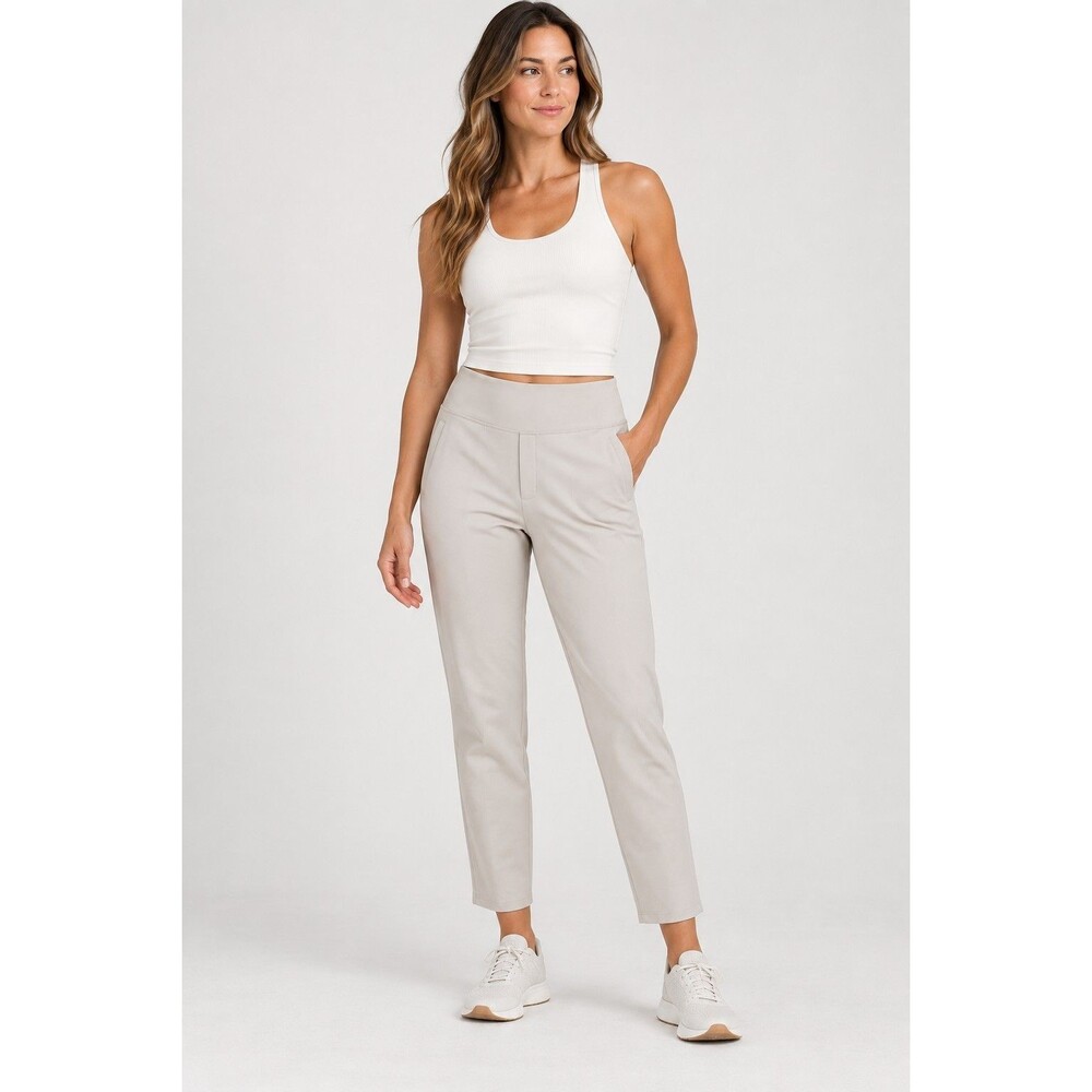 Athleta Endless High Rise Casual Athletic Pants Ivory Size 10 533636 Travel Work